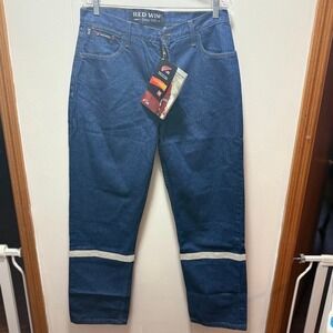 Red Wing FR Flame Resistant Work Blue Jeans Mens HRC 2 Reflective Size 36x32 NEW